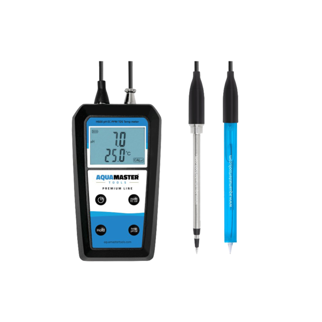 AquaMaster,  H600 Pro, pH/EC/PPM/TDS/temp substraat(aarde) meter