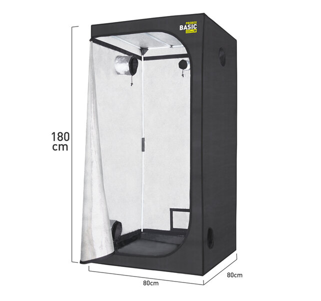 GHP Kweektent/Hobby-kweektent ProBox Basic80H/ 80x80x180cm NYLON 420D GHP Kweektent/Hobby-kweektent ProBox Basic80H/ 80x80x180cm NYLON 420D
