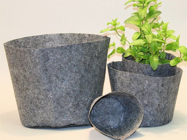 Root pouch GRAY 39 ltr, 10 pcs/bundle, 250gr/m2