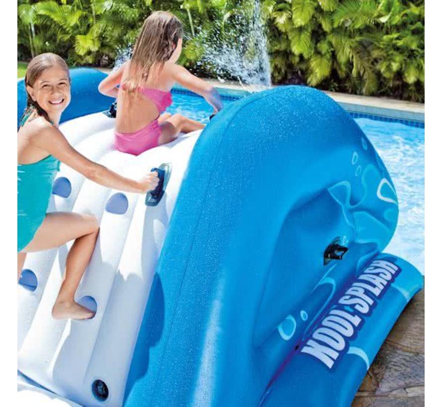 Kool splash - opblaasbare glijbaan - met sproeiers - 333cm x 206cm x 117cm