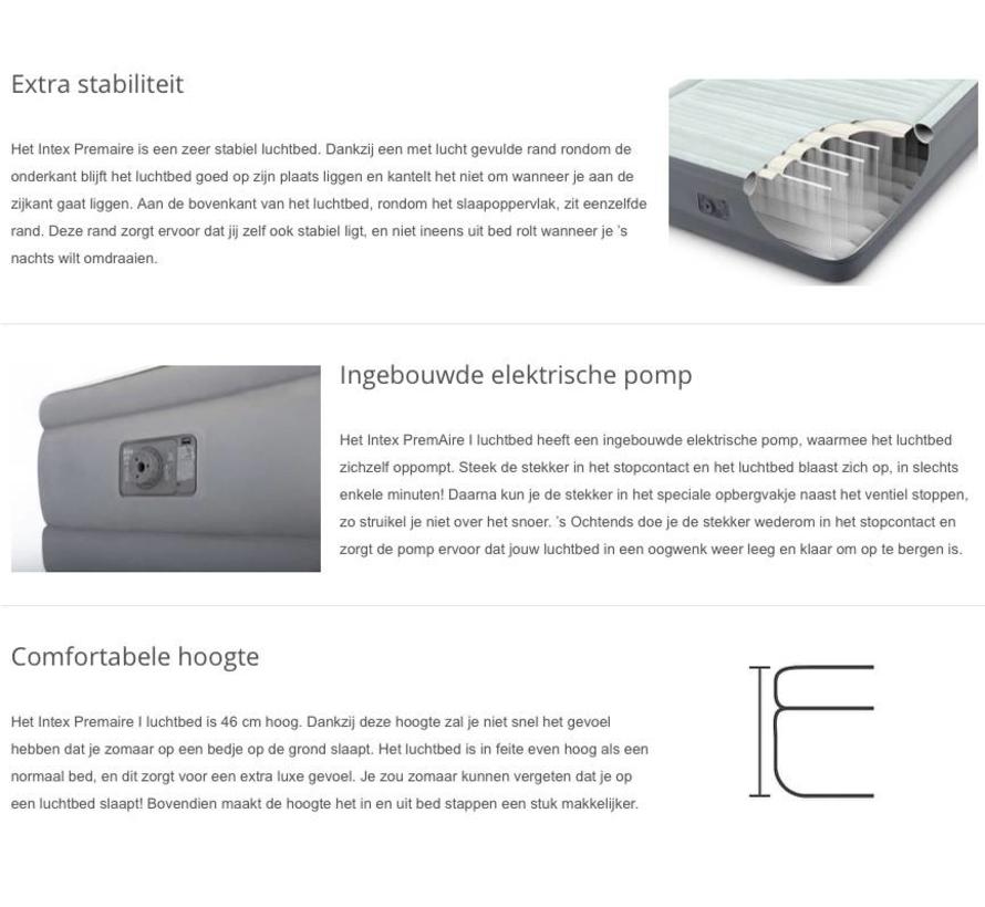 2-Persoons PremAire zelfopblazend luchtbed twijfelaar - 191x137x46cm