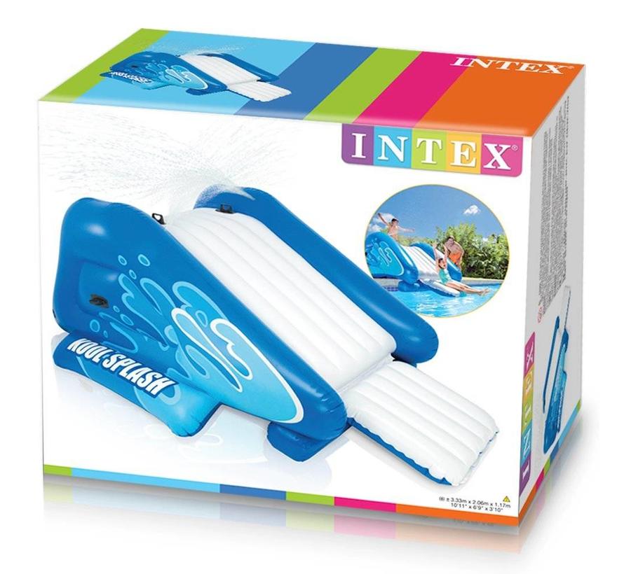 Kool splash - opblaasbare glijbaan - met sproeiers - 333cm x 206cm x 117cm