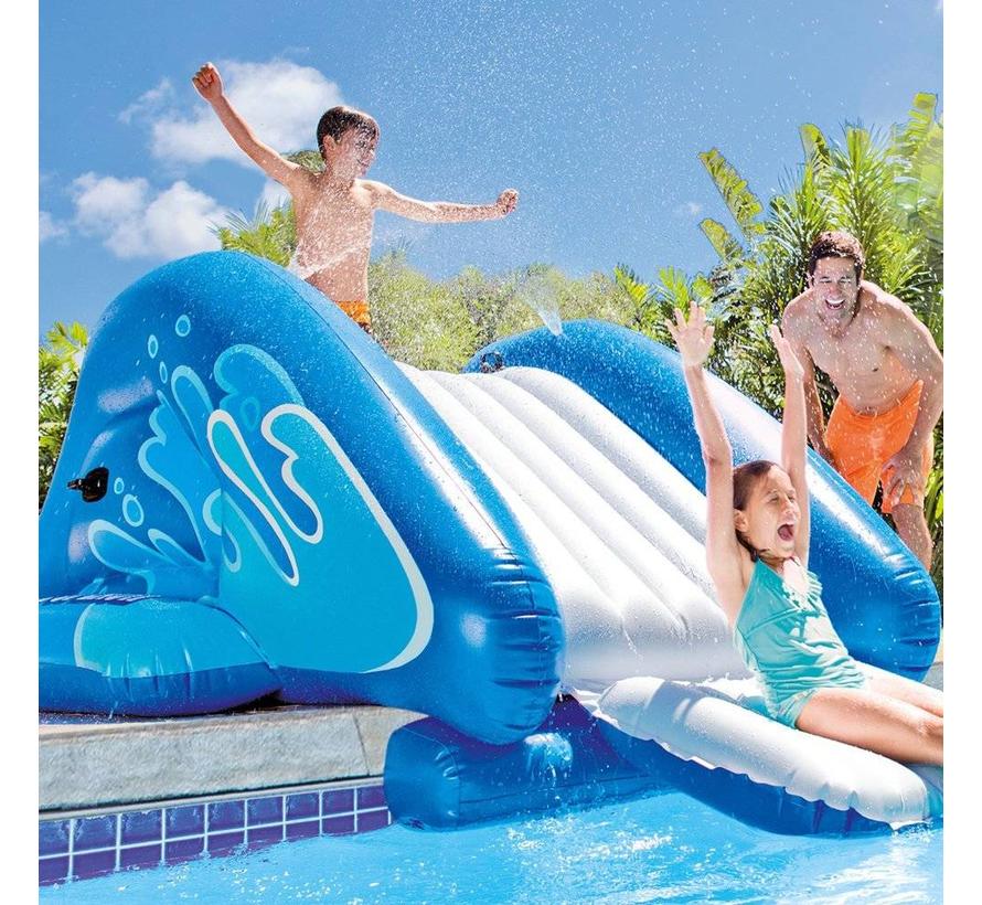 Kool splash - opblaasbare glijbaan - met sproeiers - 333cm x 206cm x 117cm