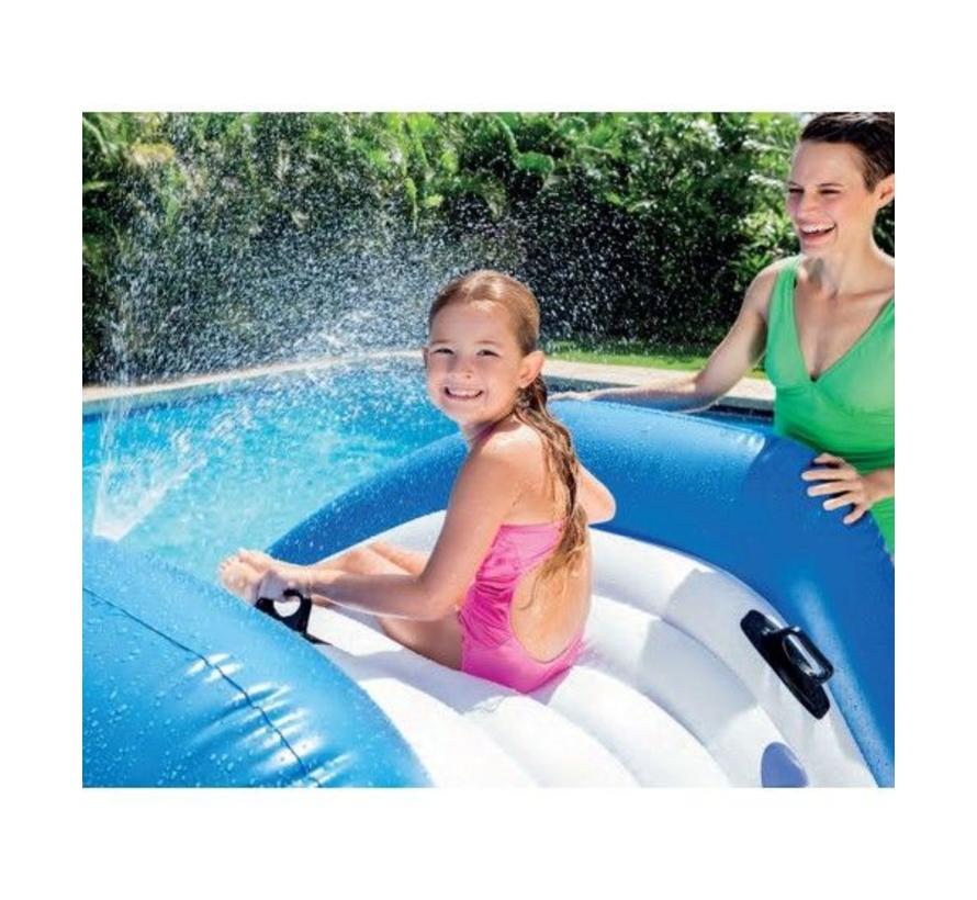 Kool splash - opblaasbare glijbaan - met sproeiers - 333cm x 206cm x 117cm