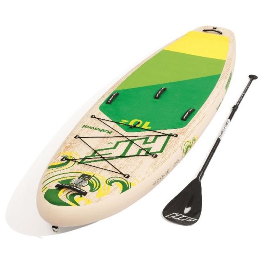 Opblaasbaar SUP board Kahawai set - met pomp en peddel - 310cm lang x 86cm breed x 15cm hoog