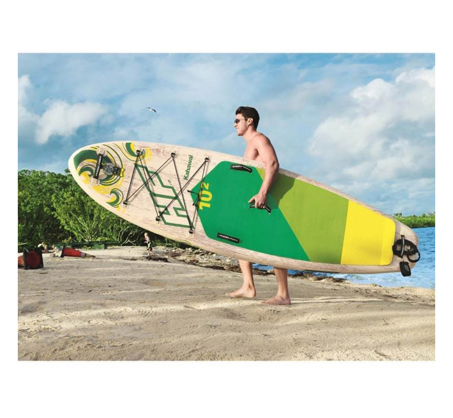 Opblaasbaar SUP board Kahawai set - met pomp en peddel - 310cm lang x 86cm breed x 15cm hoog