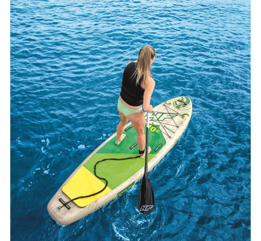 Opblaasbaar SUP board Kahawai set - met pomp en peddel - 310cm lang x 86cm breed x 15cm hoog