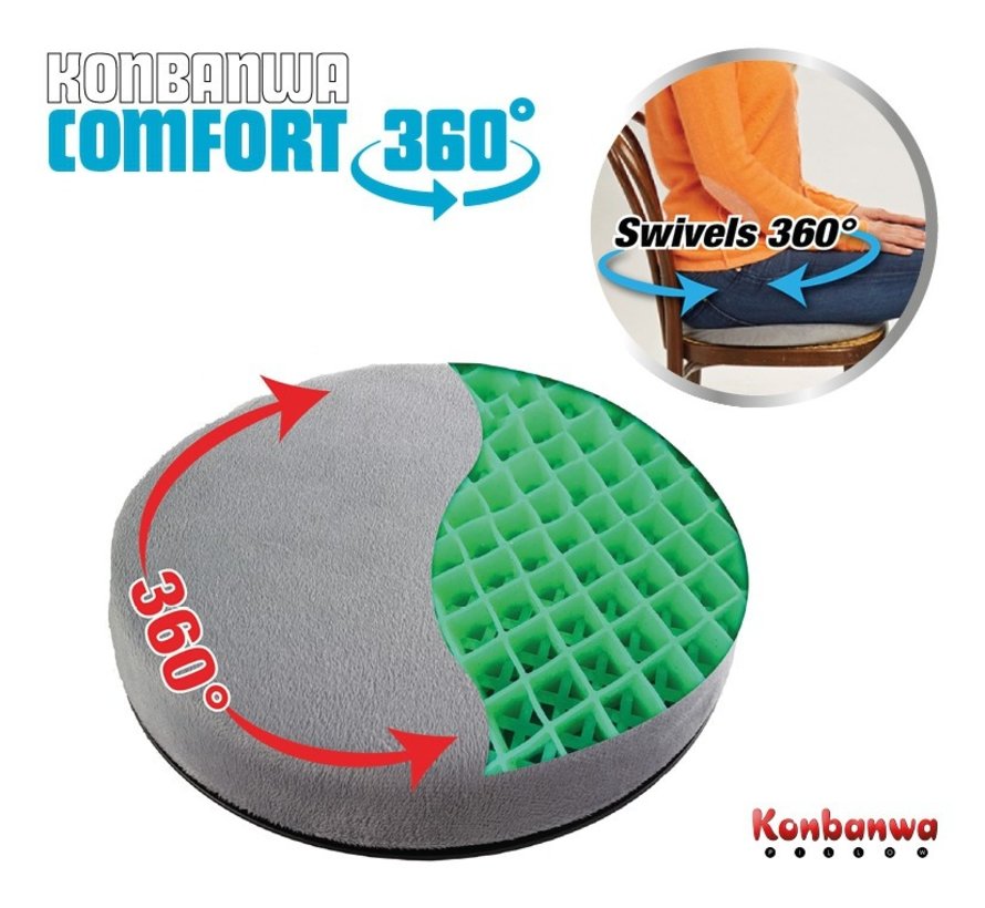 Comfort 360 Cushion – Draaibaar ergonomisch gelkussen voor rug- en beenklachten