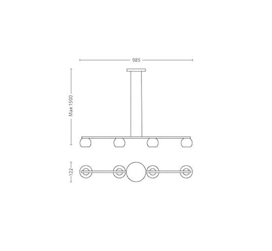 MyLiving LED Varande plafondlamp brons 4,5W (4-spots)