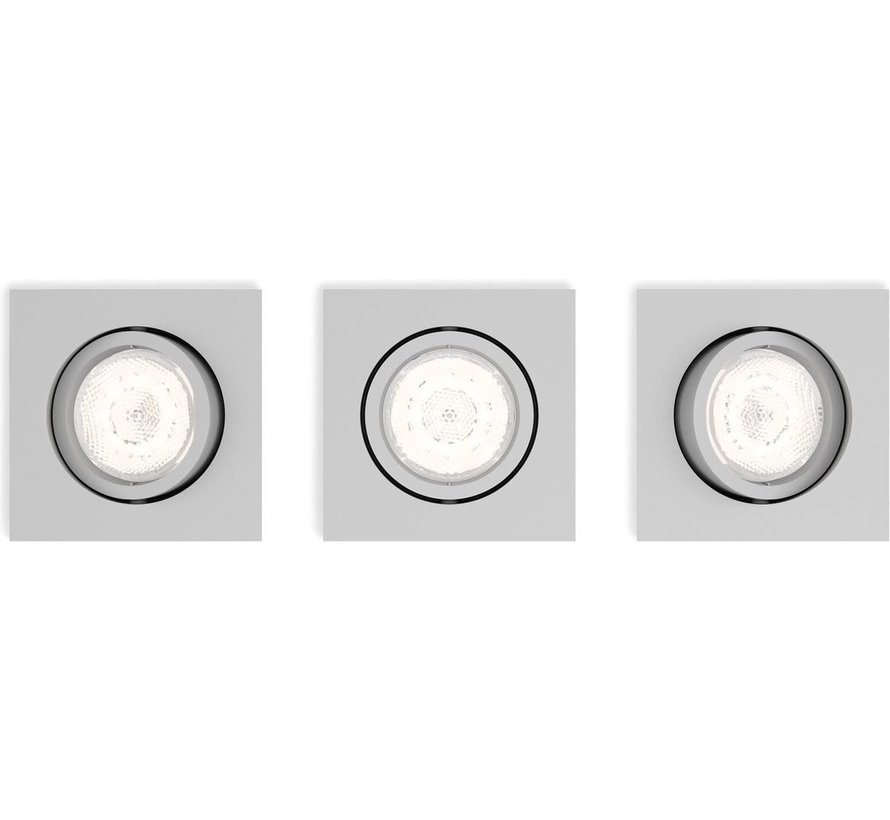 MyLiving LED Casement Inbouwspot Grijs 4,5W (set van 3)