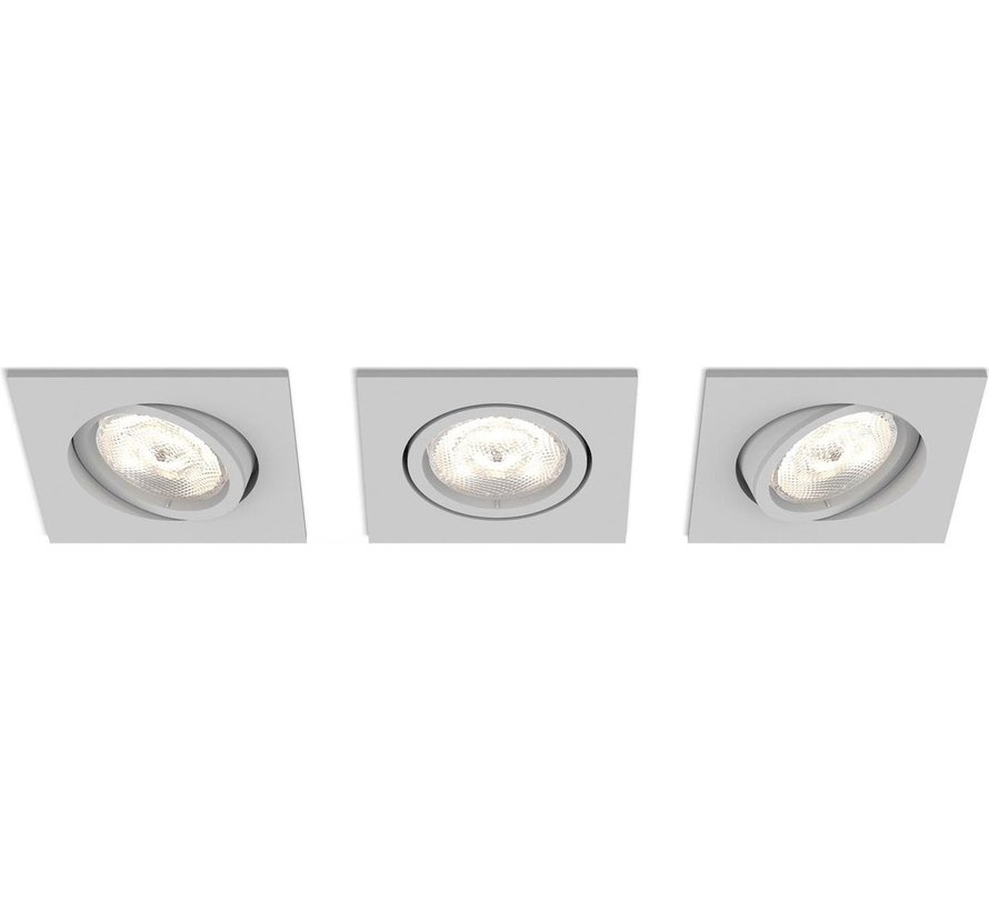 MyLiving LED Casement Inbouwspot Grijs 4,5W (set van 3)