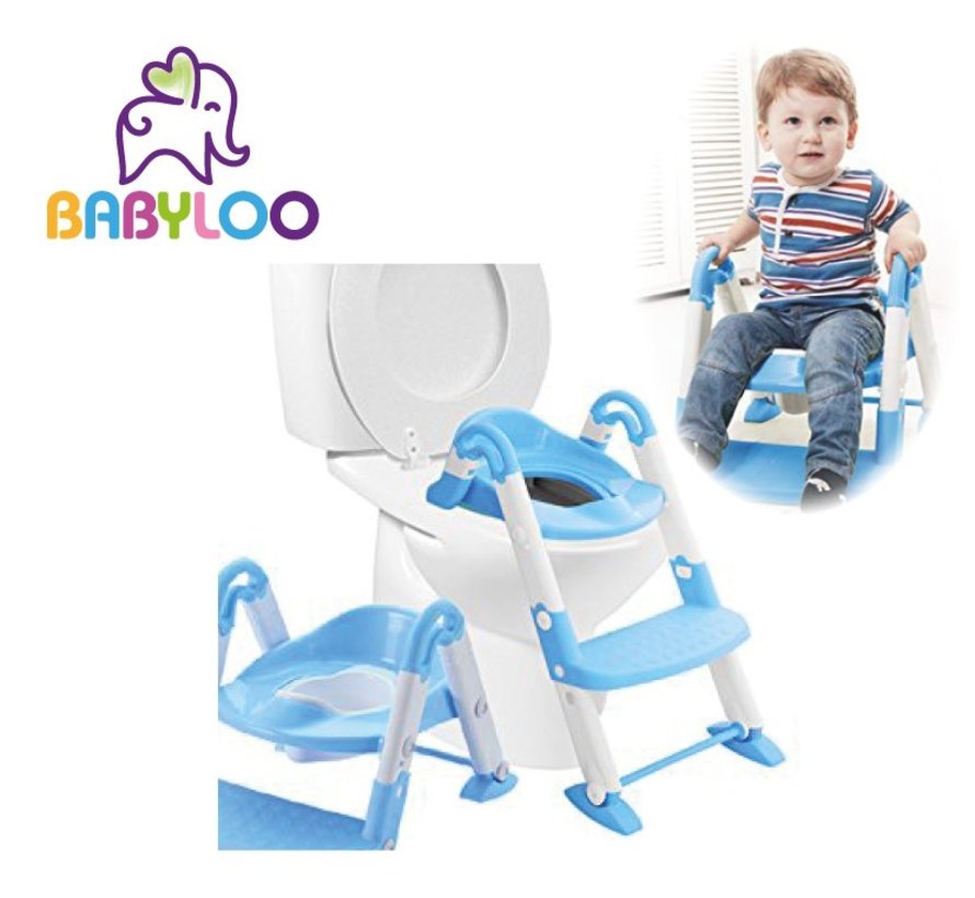 Bambino 3in1 - Plaspotje - Trapje - WC Verkleiner - Blauw Jongens