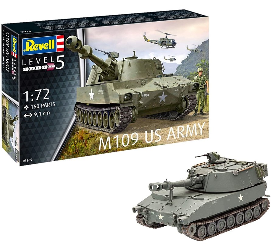 M109 US Army - 1:72 - Level 5 - 160 delig - nr 3265