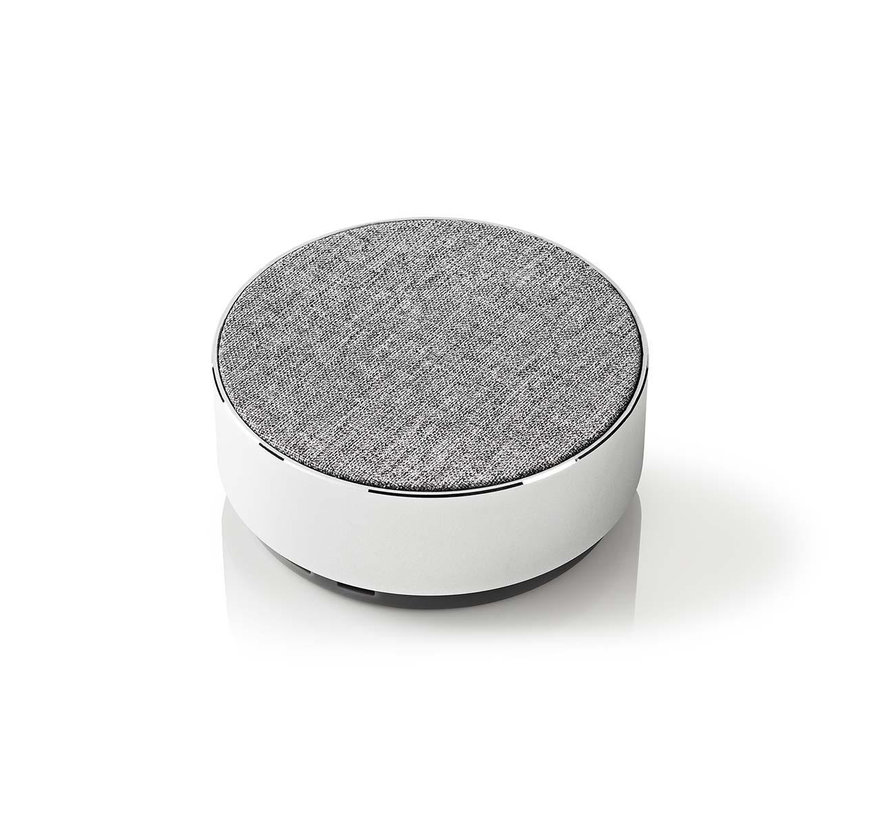 Design Bluetooth Speaker Metaal - Rond  - 9W - Wit - Oplaadbaar