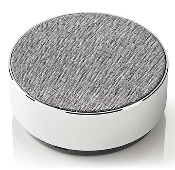 Nedis Design Bluetooth Speaker Metaal - Rond  - 9W - Wit - Oplaadbaar