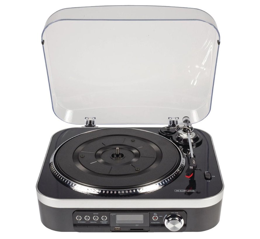 Retro LP Platenspeler met Speakers - MicroSD - USB - Radio - 1.6 Watt