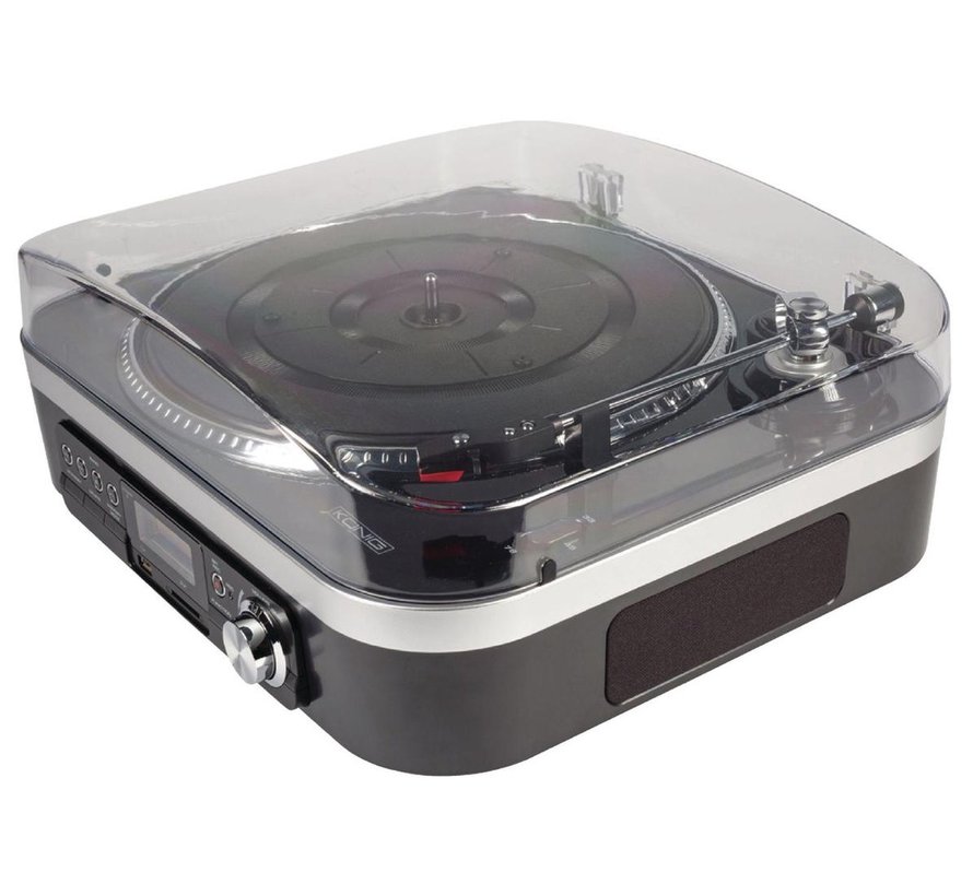 Retro LP Platenspeler met Speakers - MicroSD - USB - Radio - 1.6 Watt