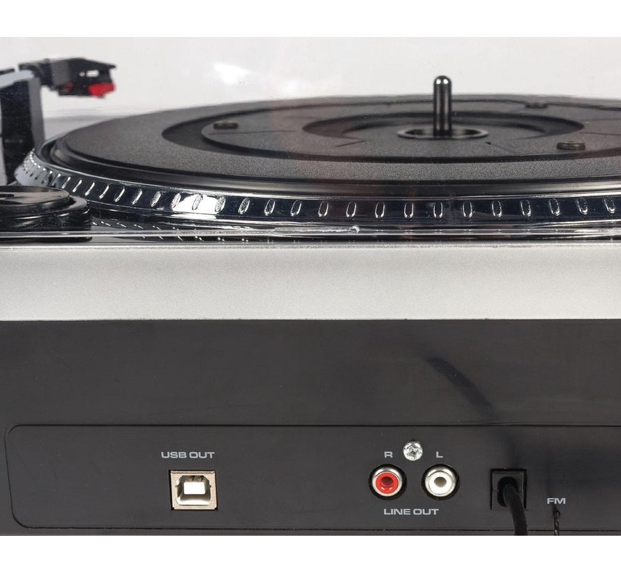 Retro LP Platenspeler met Speakers - MicroSD - USB - Radio - 1.6 Watt