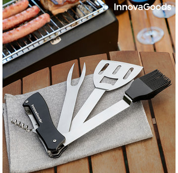 Innovagoods 5-in-1 RVS BBQ accessoireset - BBKit - Alles in 1 voor de barbecue