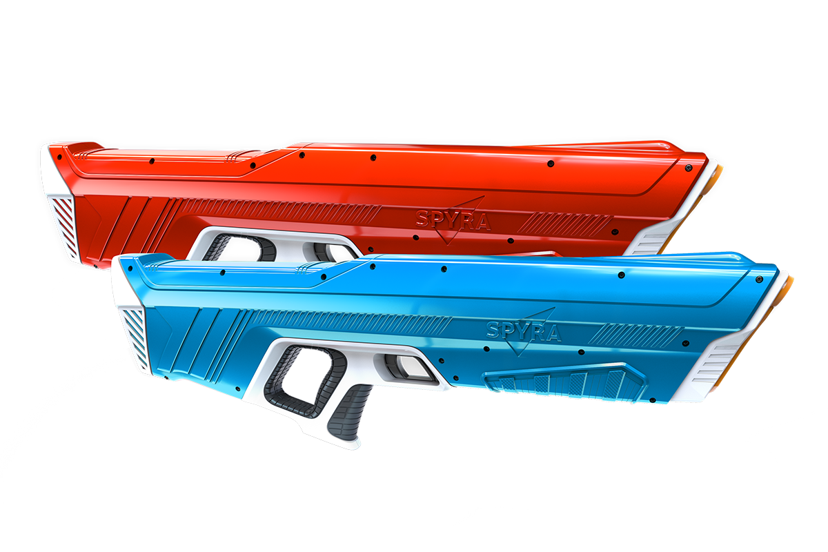 Spyra® One - Waterpistool - dual set van 2 stuks - 1 rood & blauw - Stuntwinkel.nl