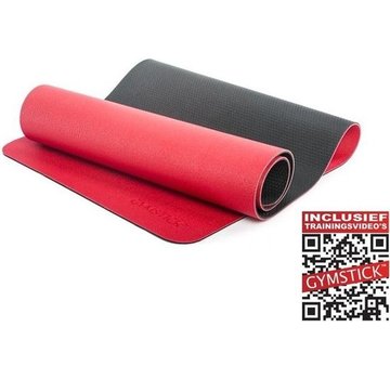 Gymstick Pro Yoga Mat - Met Online Trainingsvideo's - Rood / Zwart