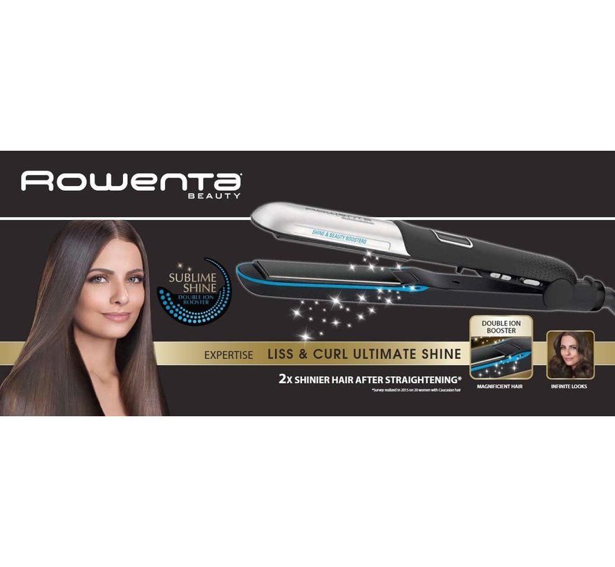 2in1 Liss & Curl - Ultimate Shine Stijltang SF6220 - 2x glanzender haar