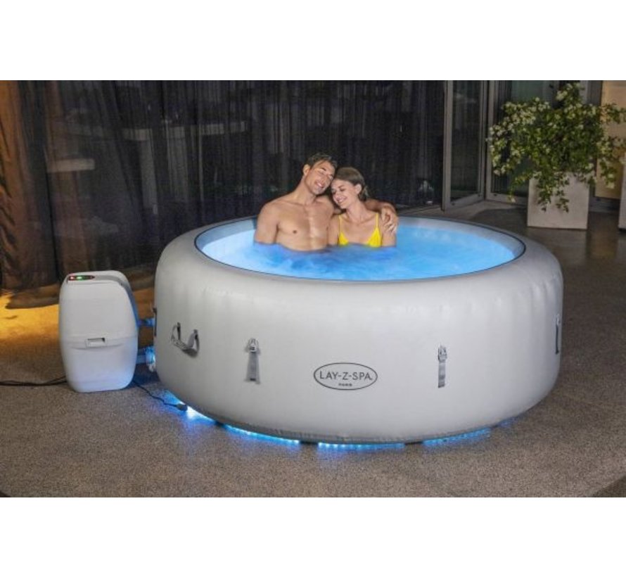 Lay-Z-Spa Paris LED - Max 6 pers - 140 Airjets - Jacuzzi - Bubbelbad- Whirlpool