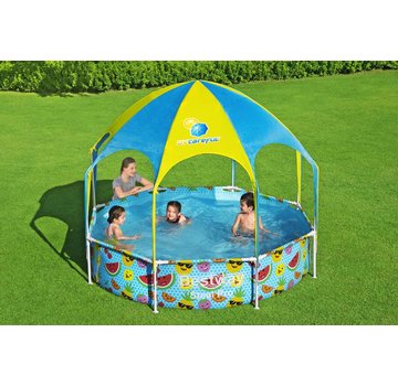 Bestway Zwembad Frame Rond met zonnescherm voor kinderen (244x51cm)