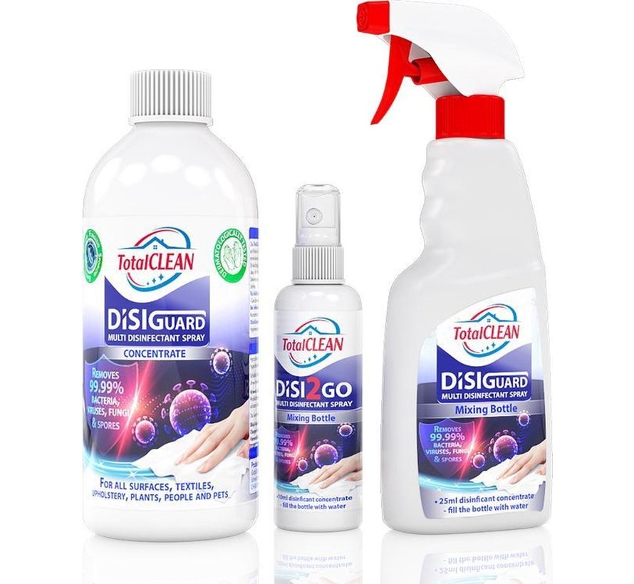 DISIguard Concentraat - Desinfectie spray - 500ml - Inclusief meng- en reisfles