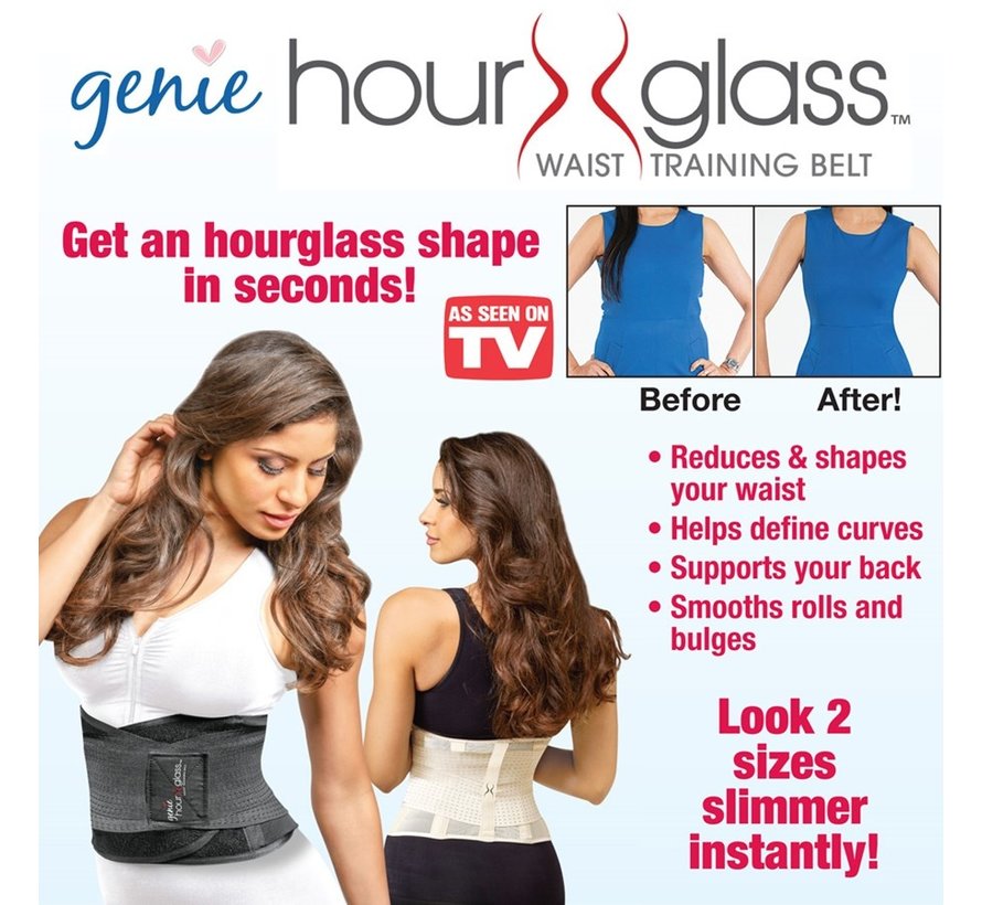 Genie Hour Glass - Waist Trainer - Maat L/XL - Zwart