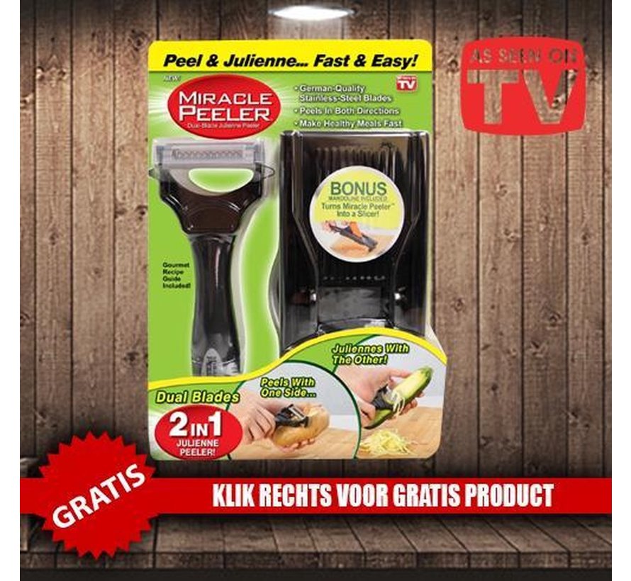 Miracle Peeler 2in1 - Zwart - Kunststof - Dunschiller