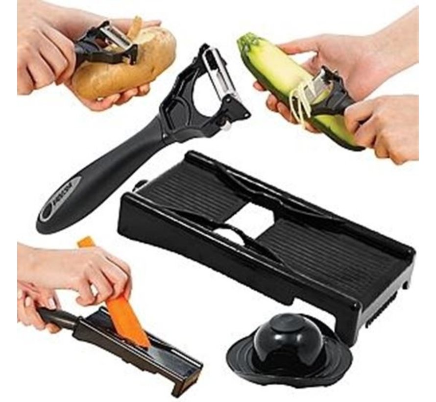 Miracle Peeler 2in1 - Zwart - Kunststof - Dunschiller