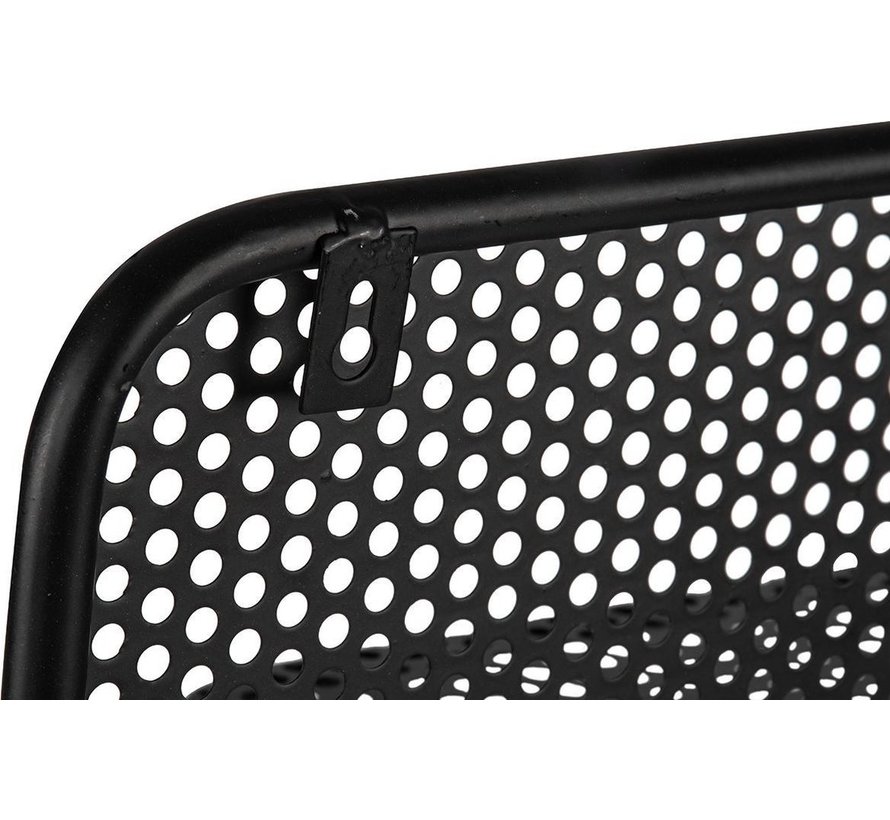 Trendy design Wandrek Metaal Zwart met 3 Verplaatsbare Containers en 1 plank