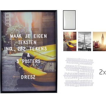 Dresz Letterbord - Inclusief 292 Letters, Nummers, Symbolen en 3 Posters