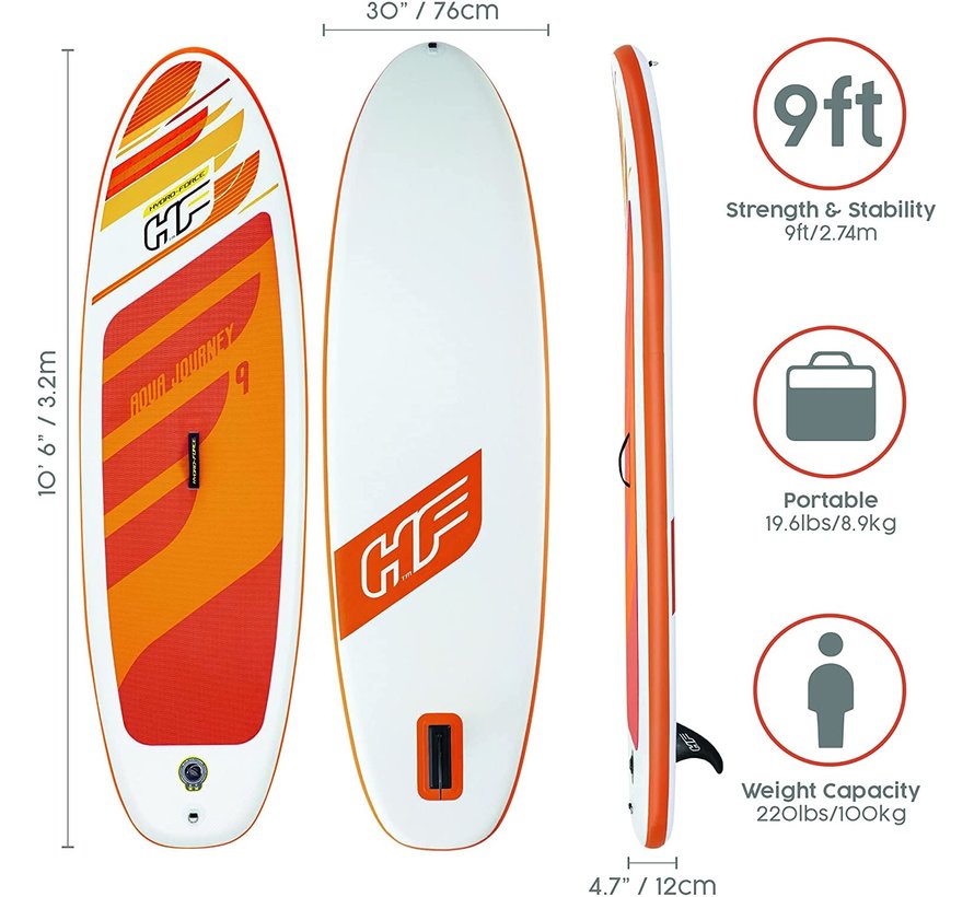 Opblaasbaar SUP board - Aqua Journey set - met pomp en peddel