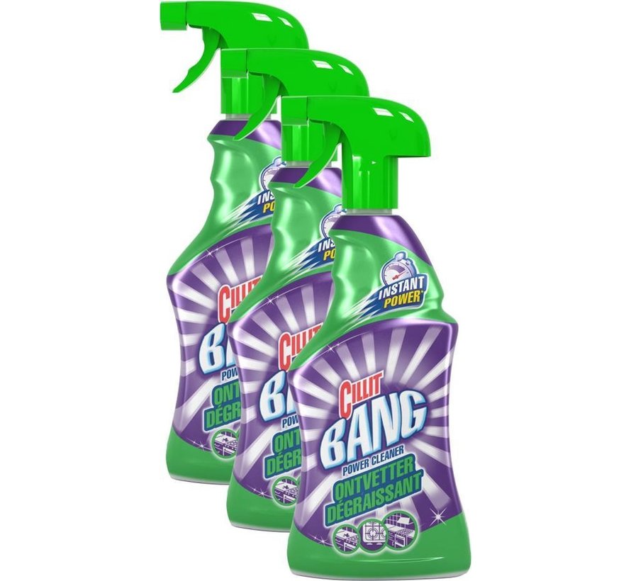 Power Cleaner - Schoonmaakspray - Ontvetter - 3x 750ml - Voordeelverpakking