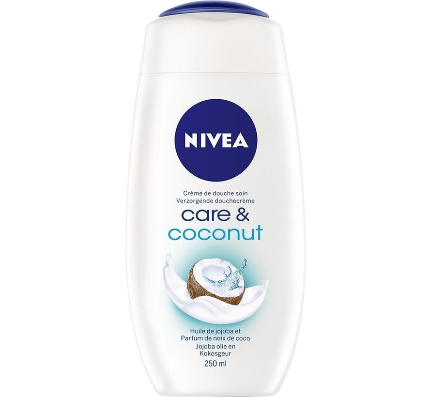 Care & Coconut Douchecreme - Douchegel - 6x 250ml - Voordeelverpakking