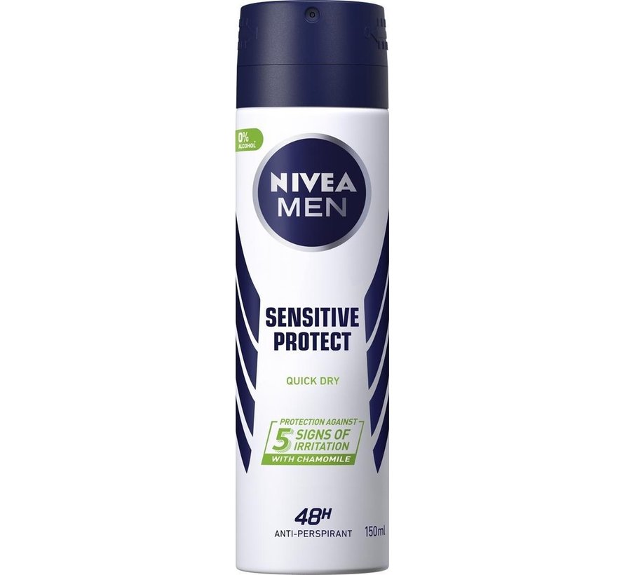 Men Sensitive Protect - Deodorant Spray - 6x 150ml - Voordeelverpakking