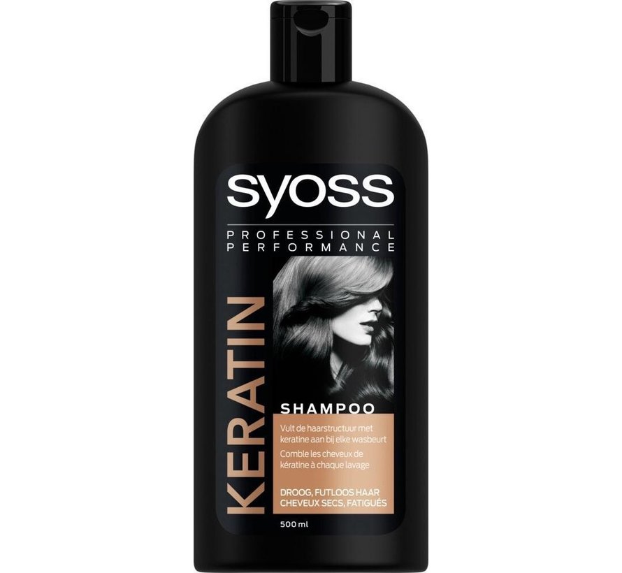 Keratine Shampoo - Voor droog en futloos haar - 500ml