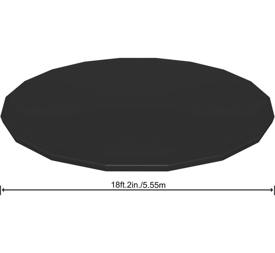 Afdekzeil / Zwembadzeil - Rond - Zwart - 549cm c