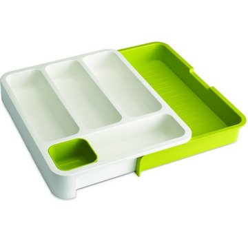 Joseph Joseph Uitschuifbare besteklade - 6 vaks - Wit/Groen
