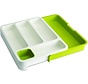 Uitschuifbare besteklade - 6 vaks - Wit/Groen