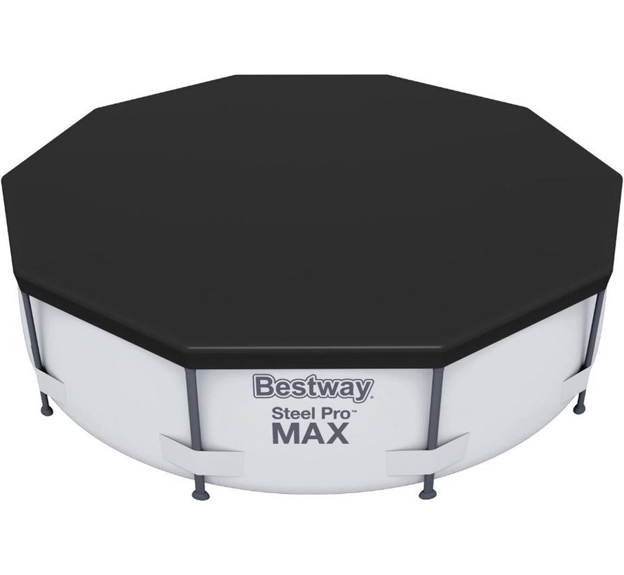 Afdekzeil / Zwembadzeil - Rond - Zwart - 305cm c