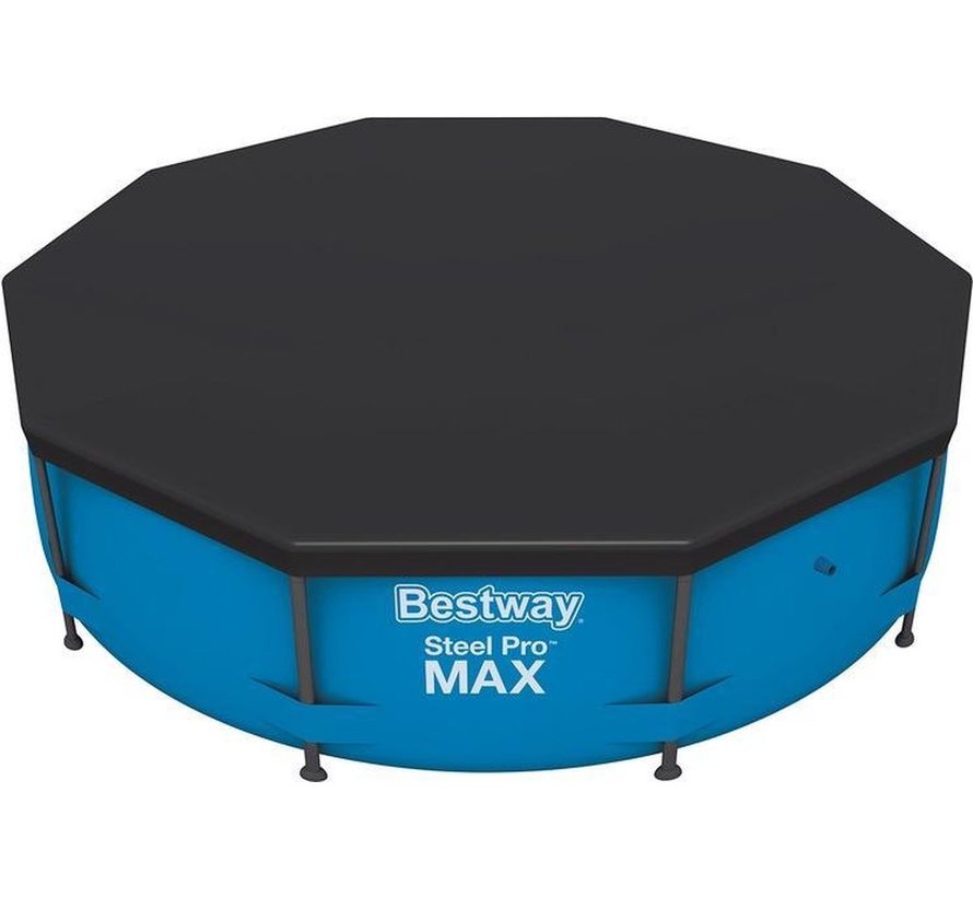 Afdekzeil / Zwembadzeil - Rond - Zwart - 305cm c