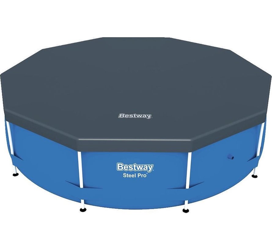 Afdekzeil / Zwembadzeil - Rond - Zwart - 305cm c