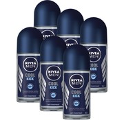 Nivea Men Cool Kick - Deodorant Roller - 6x 50ml - Voordeelverpakking