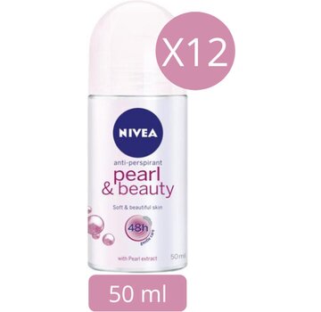 Nivea Pearl & Beauty - Deodorant Roller - 12x 50ml - Voordeelverpakking