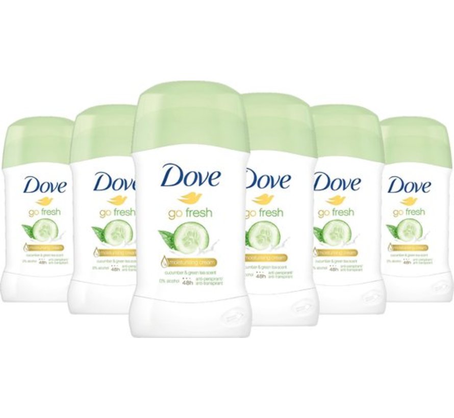 Go Fresh Komkommer & Groene Thee - Deodorant Stick - 6x 40ml - Voordeelverpakking