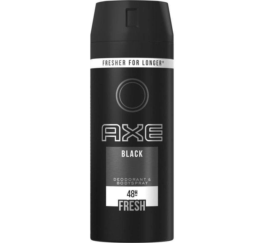 Black Bodyspray / Deodorant Spray Men - 150ml