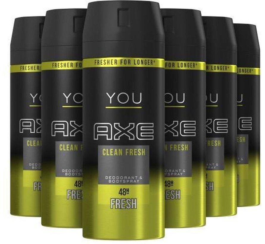 You Clean Fresh Bodyspray / Deodorant Spray Men - 6x 150ml